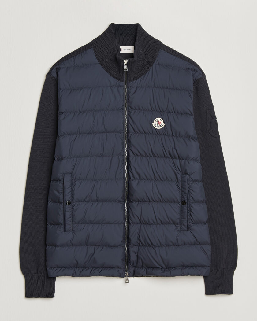 Moncler Hybrid Zip Cardigan Navy – Blau