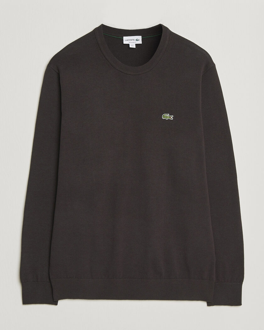 Lacoste Cotton Knitted Sweater Buffalo Brown – Braun