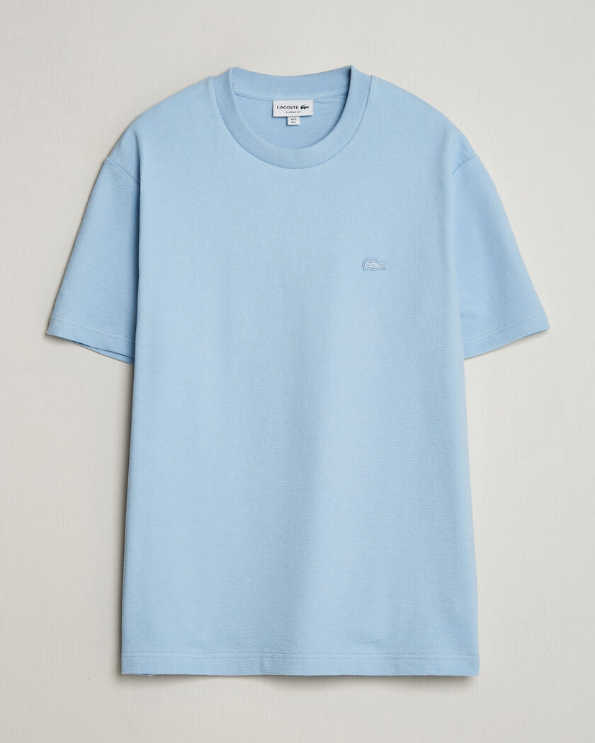 Lacoste Textured Cotton T-Shirt Light Blue – Blau