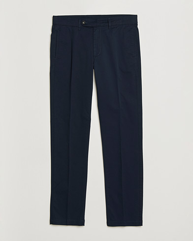 Massimo Alba Winch Cotton Gabardine Trousers Navy – Blau