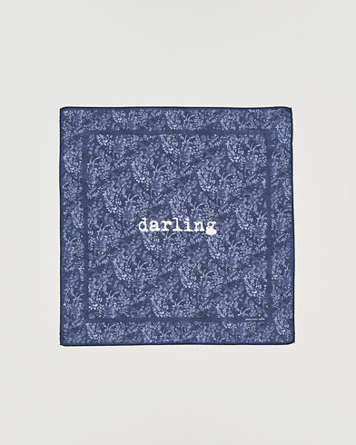 Massimo Alba Printed Cotton Voile Hankerchief Midnight Blue – Blau