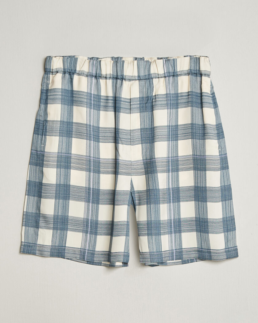 Jil Sander Vichy Check Shorts Blue/White – Mehrfarbig