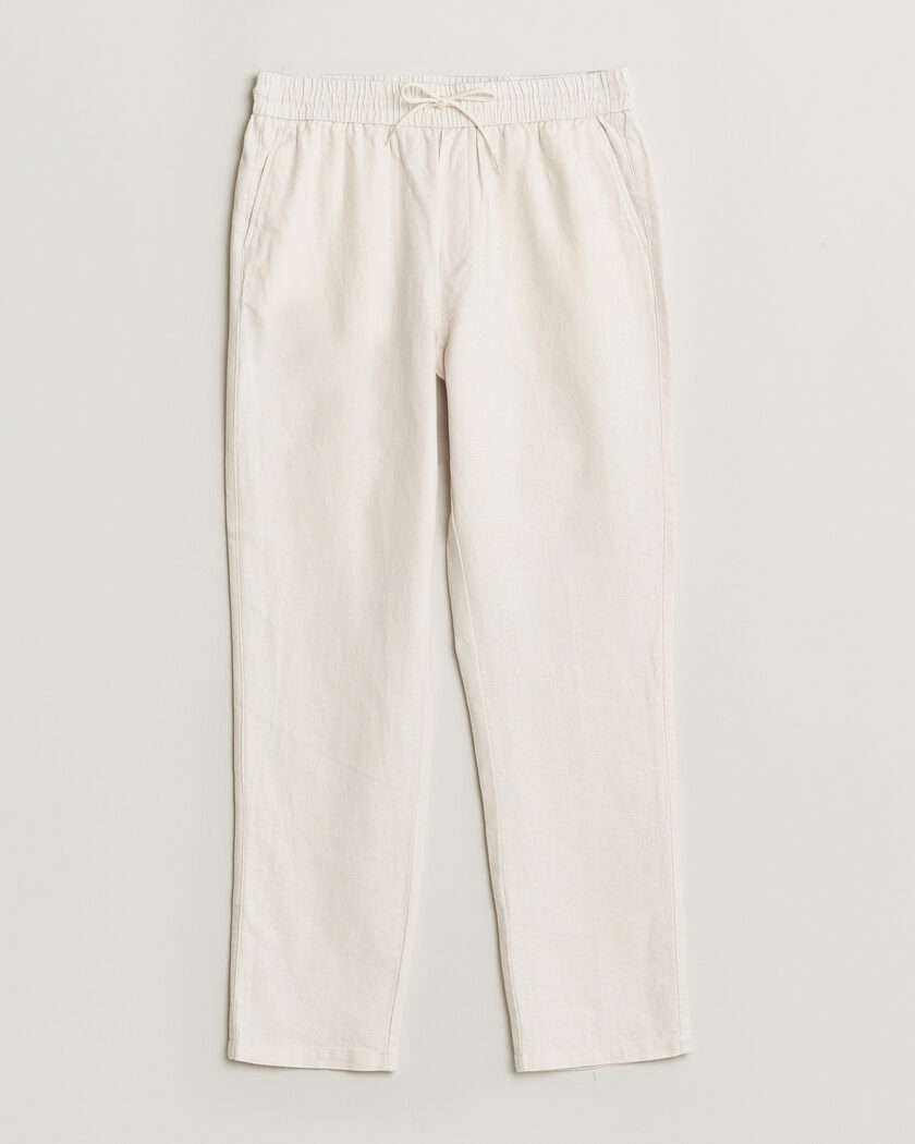 Les Deux Patrick Heavy Linen/Cotton Pants Eggnog White – Weiß