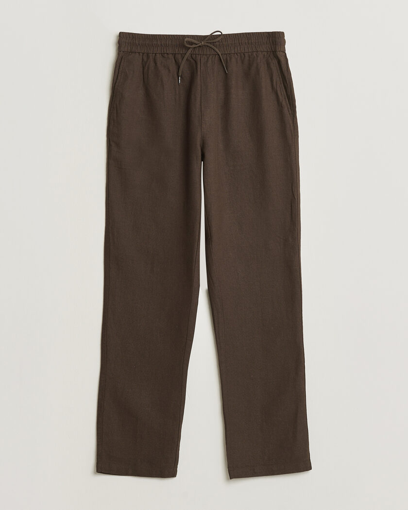 LES DEUX Patrick Heavy Linen/Cotton Pants Brown – Braun