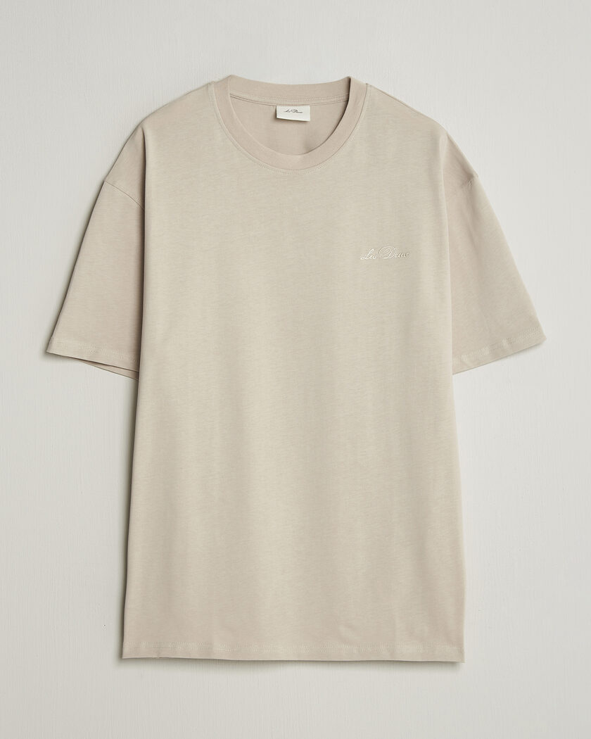 LES DEUX Crew T-Shirt Light Sand – Weiß