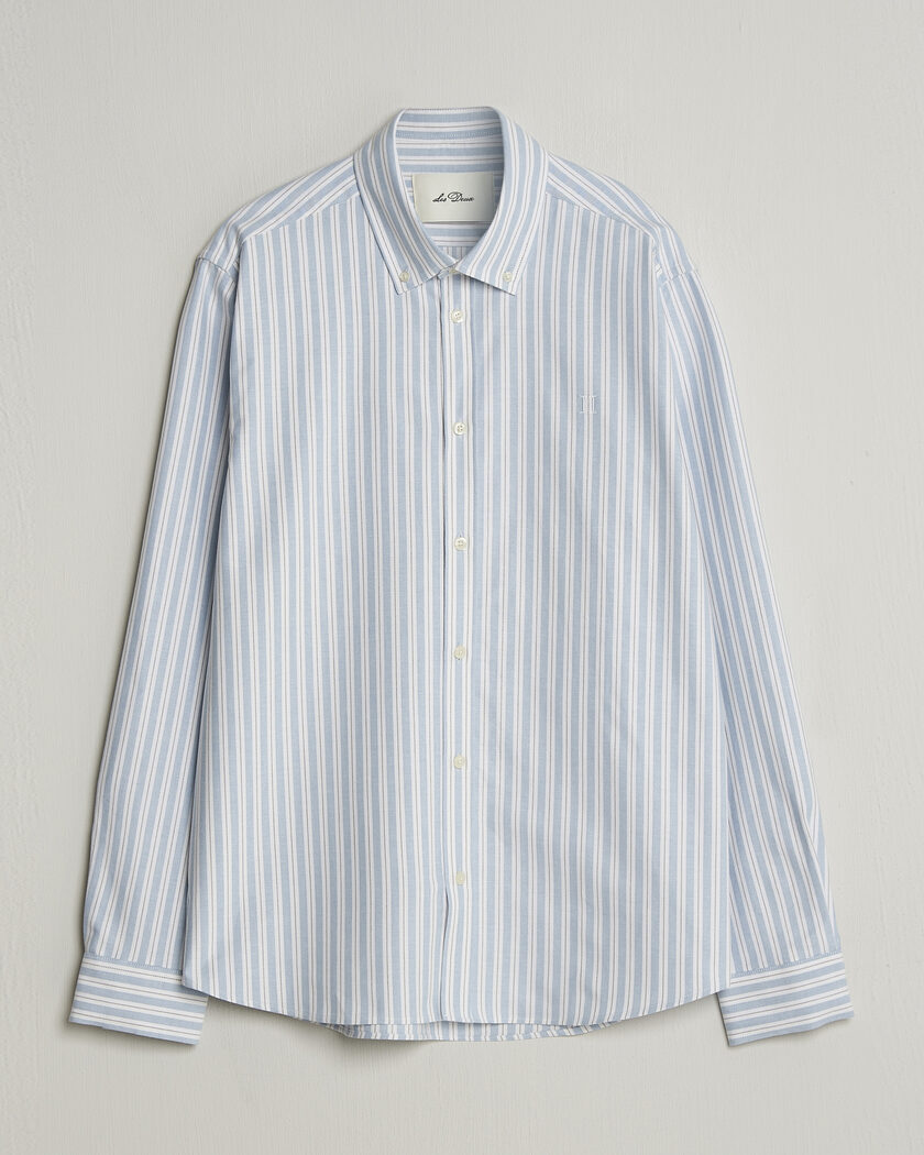 LES DEUX Konrad Striped Oxford Shirt Allure Blue – Blau