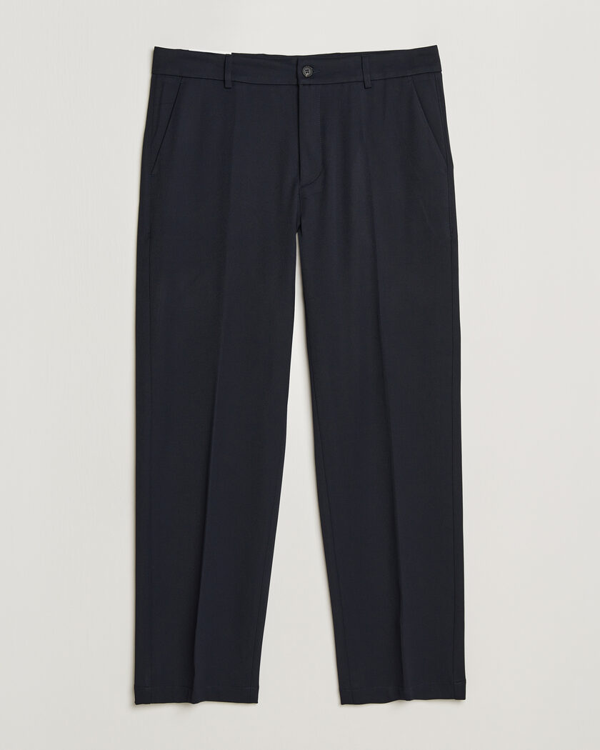 LES DEUX Como Solid Slack Pants Dark Navy – Blau