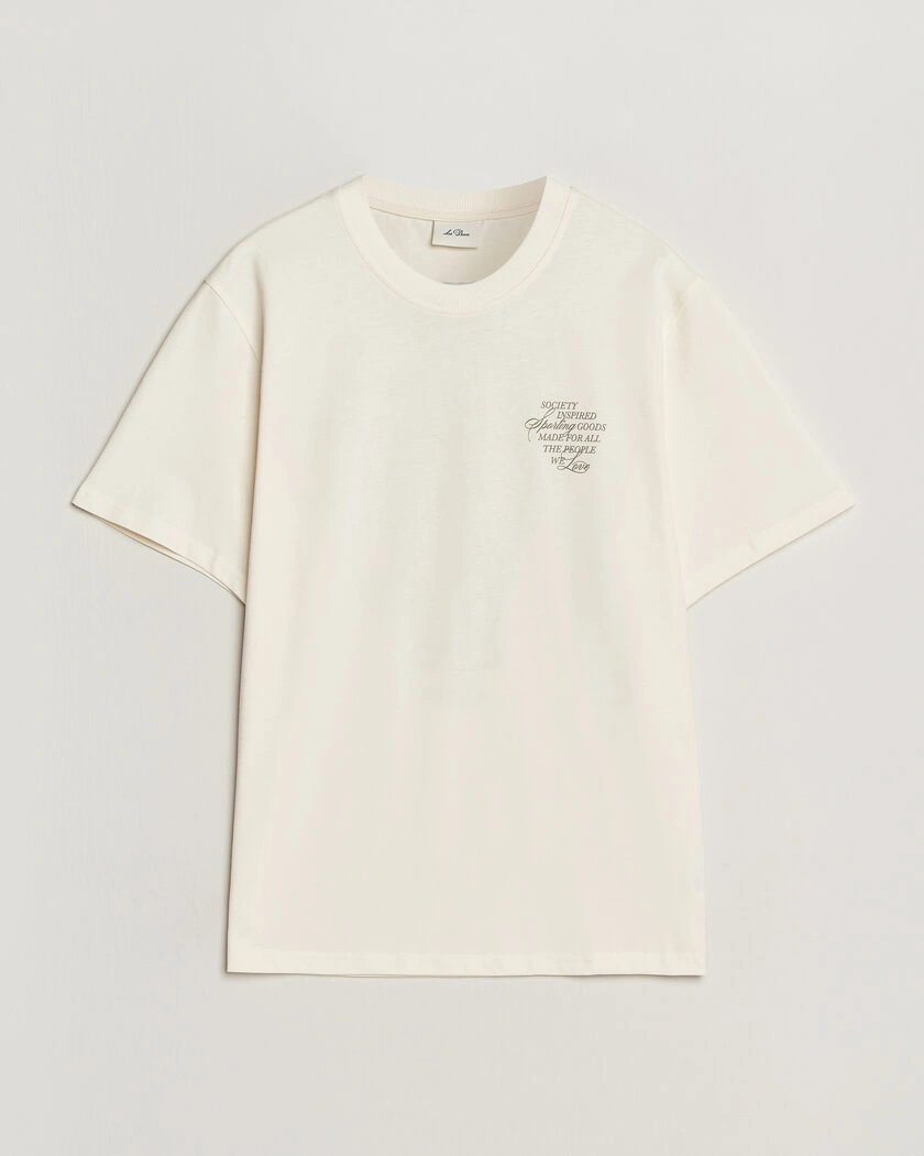 LES DEUX Ben Faience T-Shirt Eggnog White – Weiß