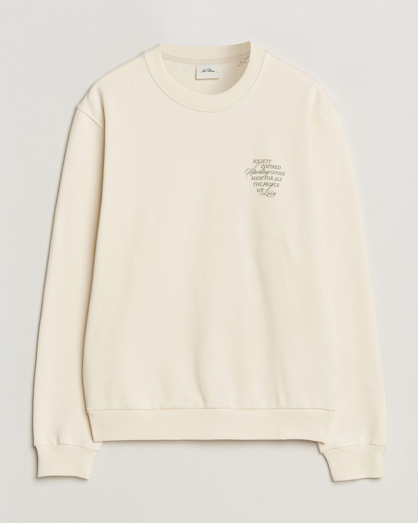 LES DEUX Ben Faience Sweatshirt Eggnog White – Weiß