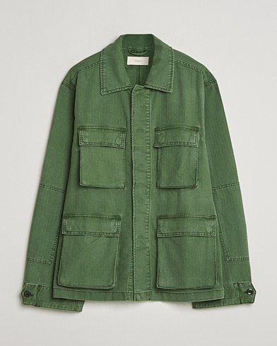 Jeanerica Luc Herringbone Shirt Jacket Chevron Green – Grün
