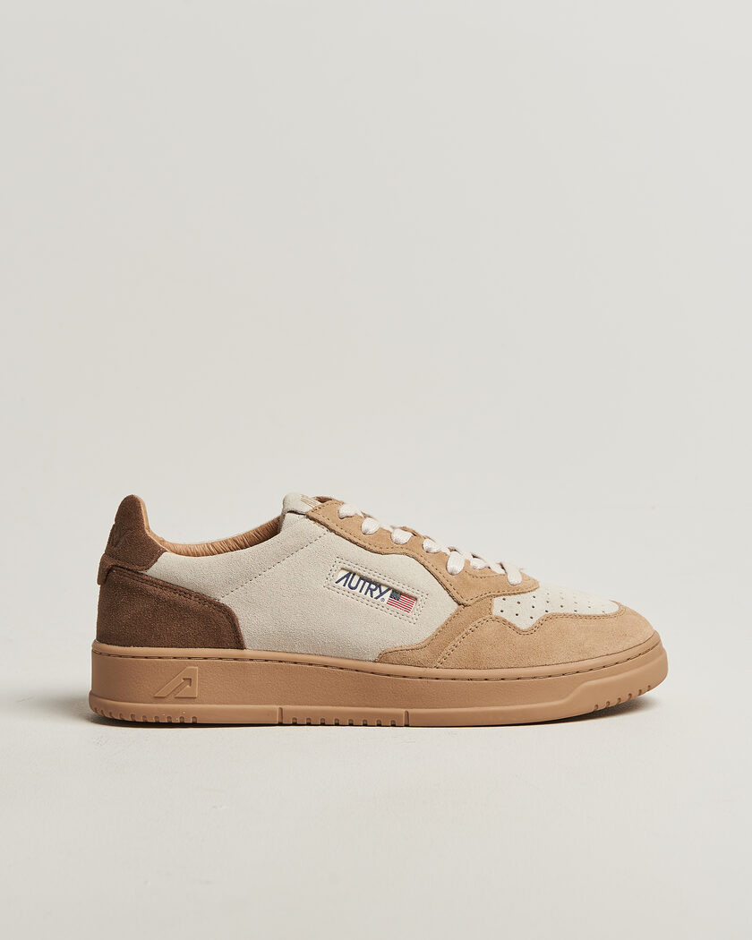 Autry Medalist Low Suede Mix Sneaker Tundra/Egg/Peanut – Mehrfarbig