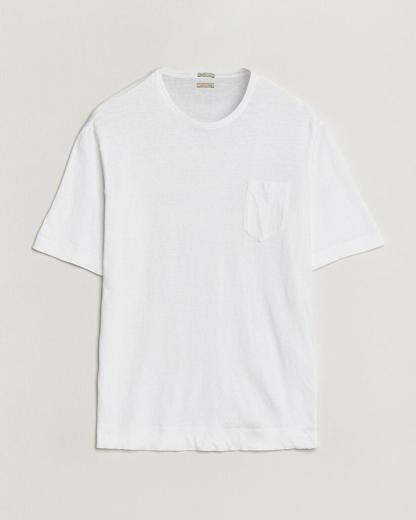 Massimo Alba Panarea Cotton/Linen T-Shirt White – Weiß