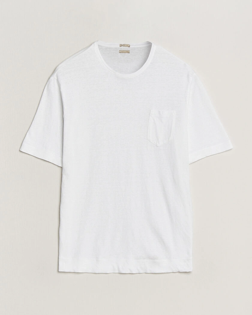 Massimo Alba Panarea Cotton/Linen T-Shirt White – Weiß