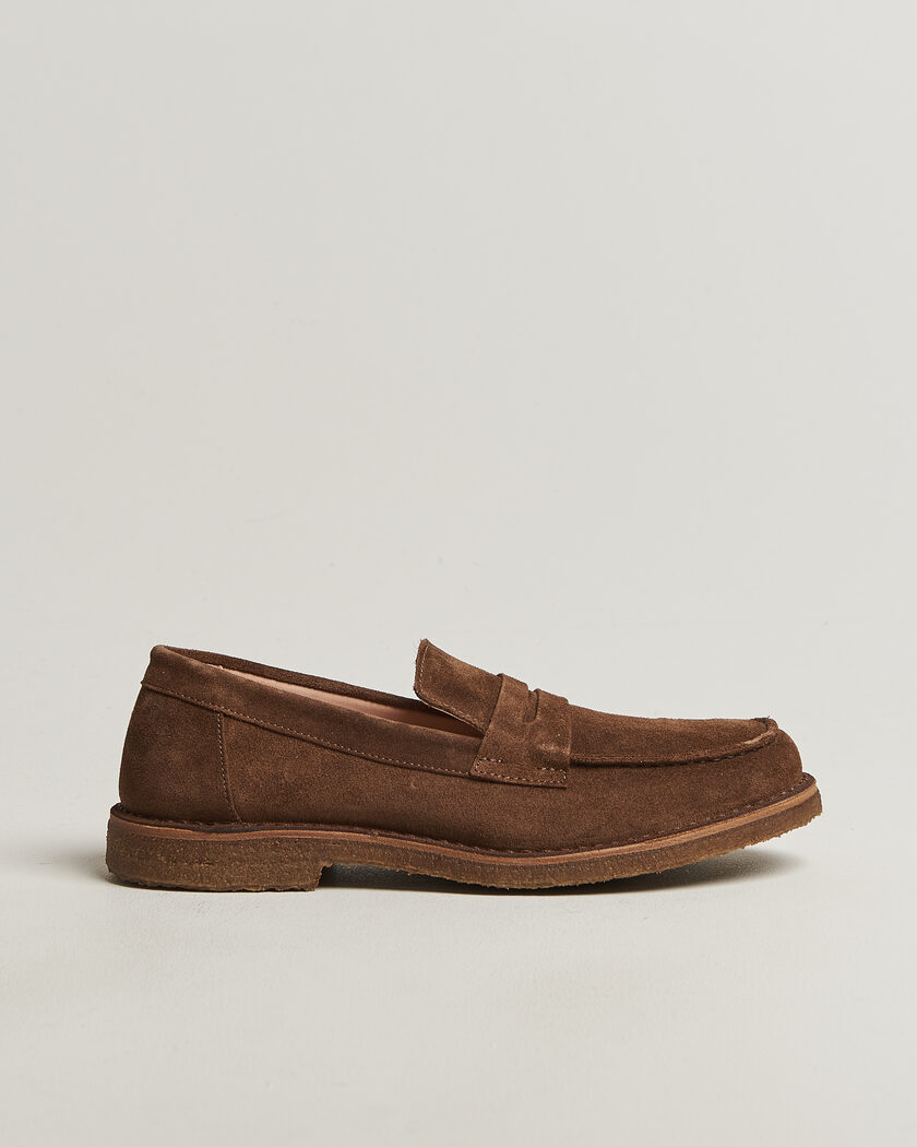 Astorflex Mokaflex Loafers Dark Khaki Suede – Braun