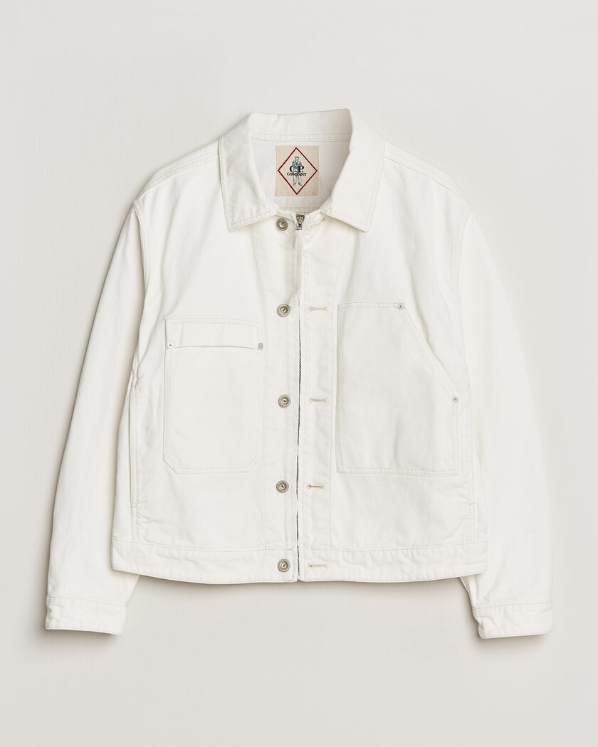 C.P. Company Bull Denim 10oz Jeans Jacket White – Weiß