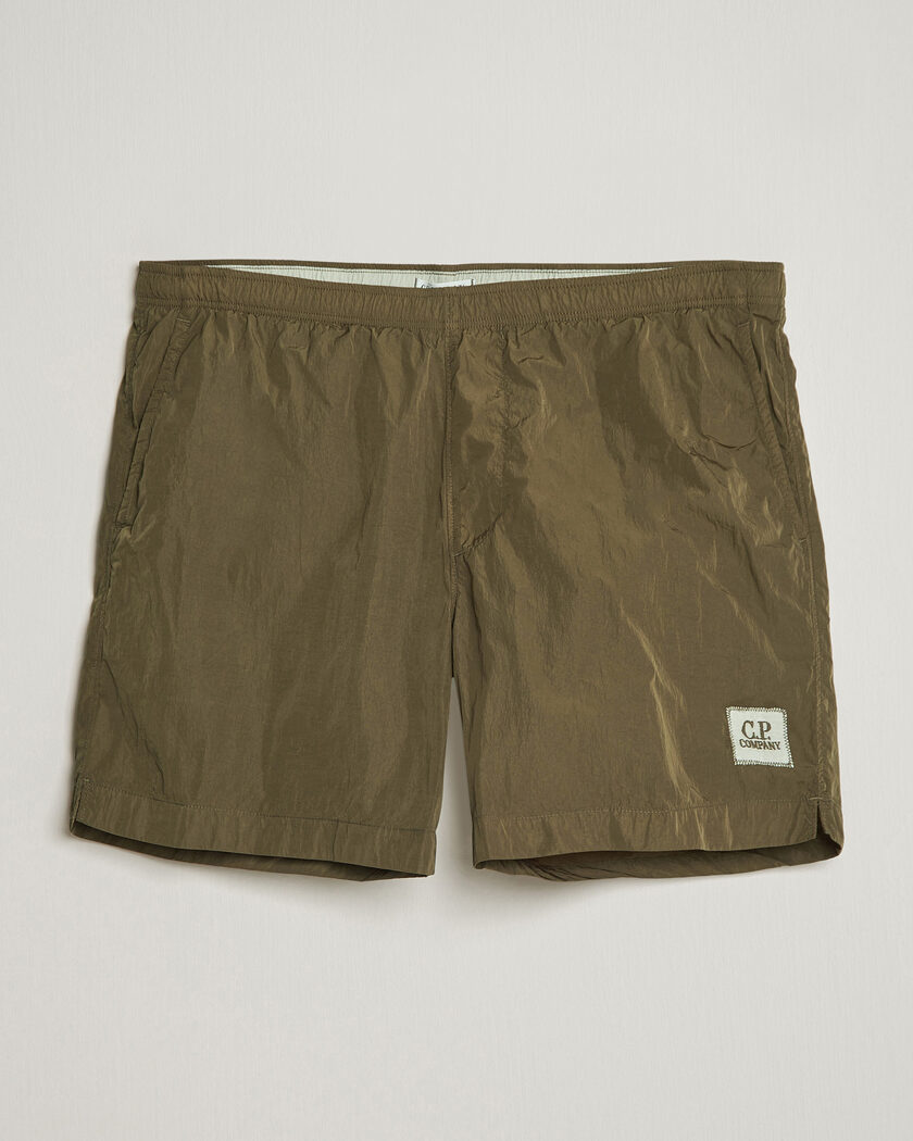 C.P. Company Eco Chrome Logo Swimshorts Olive – Grün