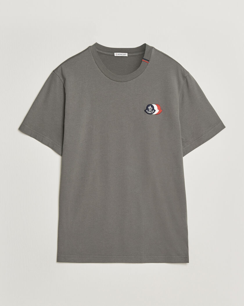 Moncler Tricolore Logo T-Shirt Grey – Grau