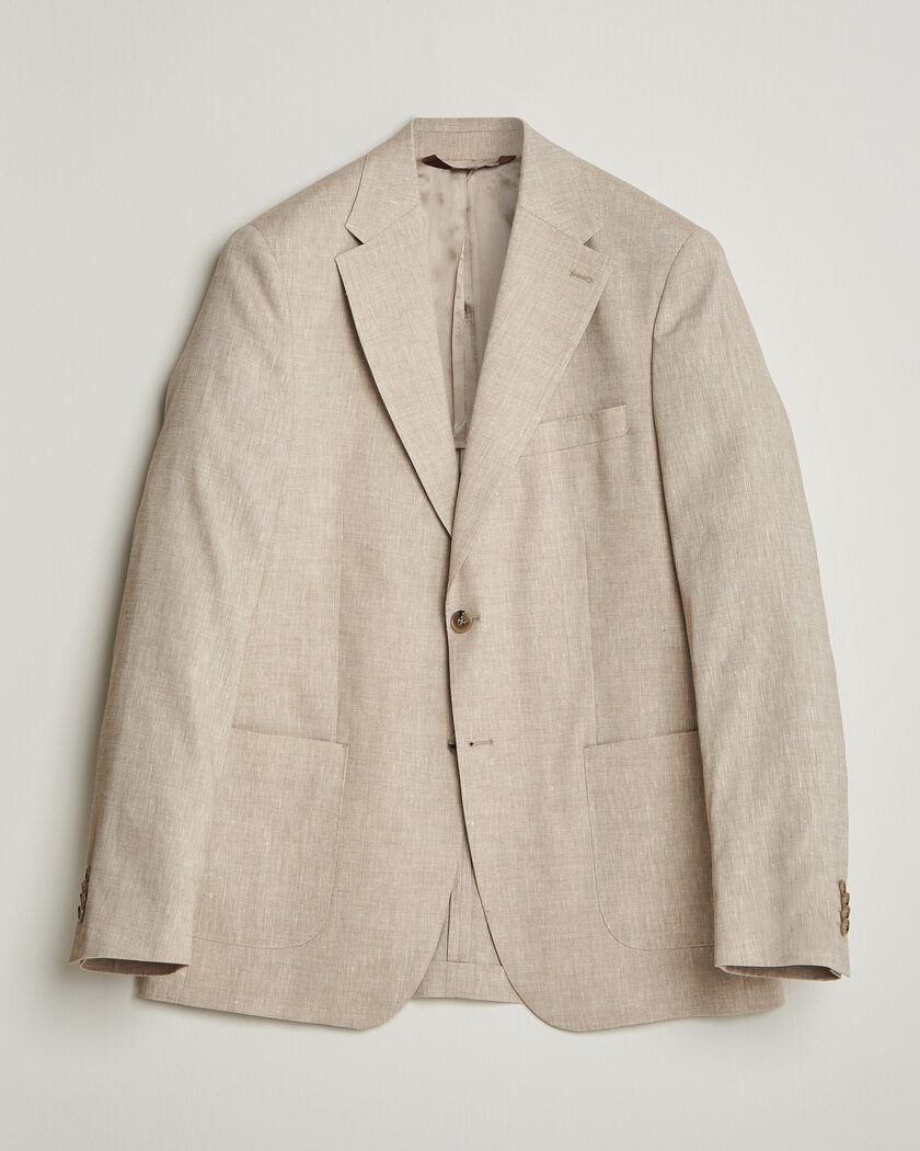 Morris Linen Suit Blazer Khaki – Beige