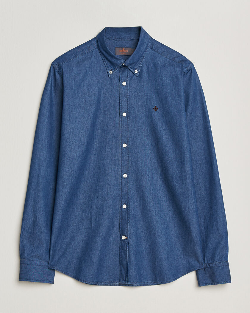 Morris Light Denim Shirt Blue – Blau