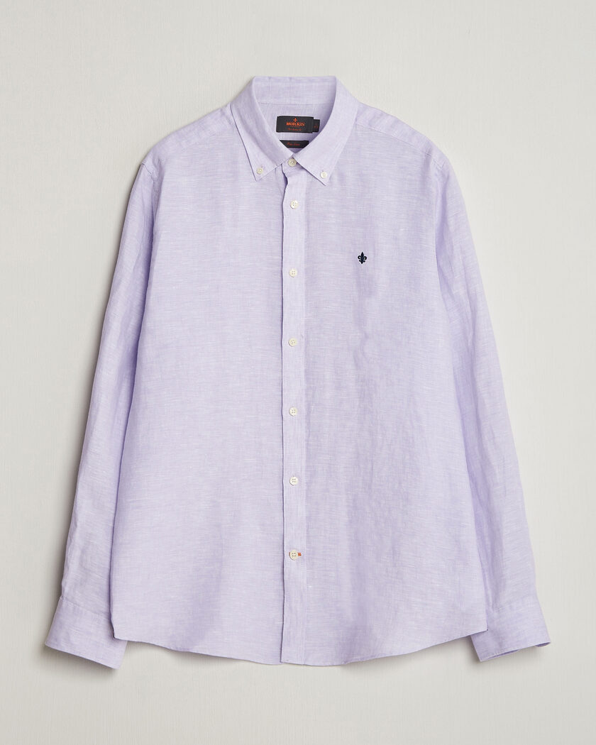 Morris Douglas Button Down Linen Shirt Purple – Lila
