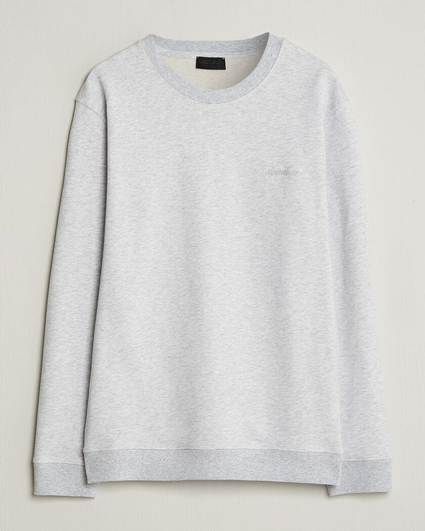Dondup Logo Crew Neck Sweatshirt Light Grey Melange – Grau