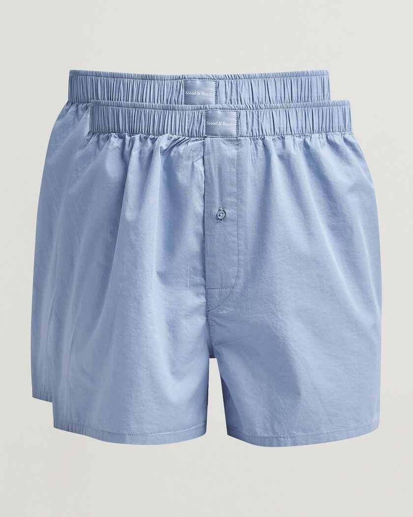 Bread & Boxers 2-Pack Boxer Shorts Air Blue – Blau