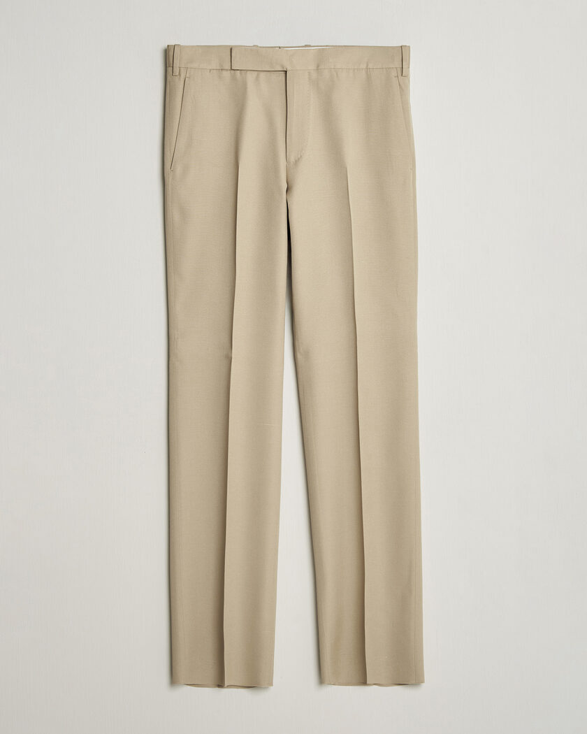 Lardini Palu Straight Fit Viscose/Silk Trousers Beige – Beige