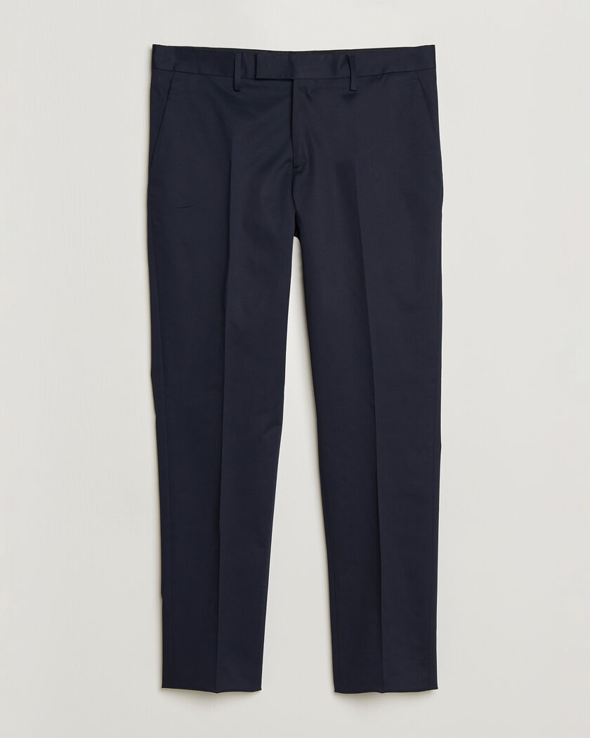 Lardini Lyon Cotton Twill Stretch Trousers Navy – Blau