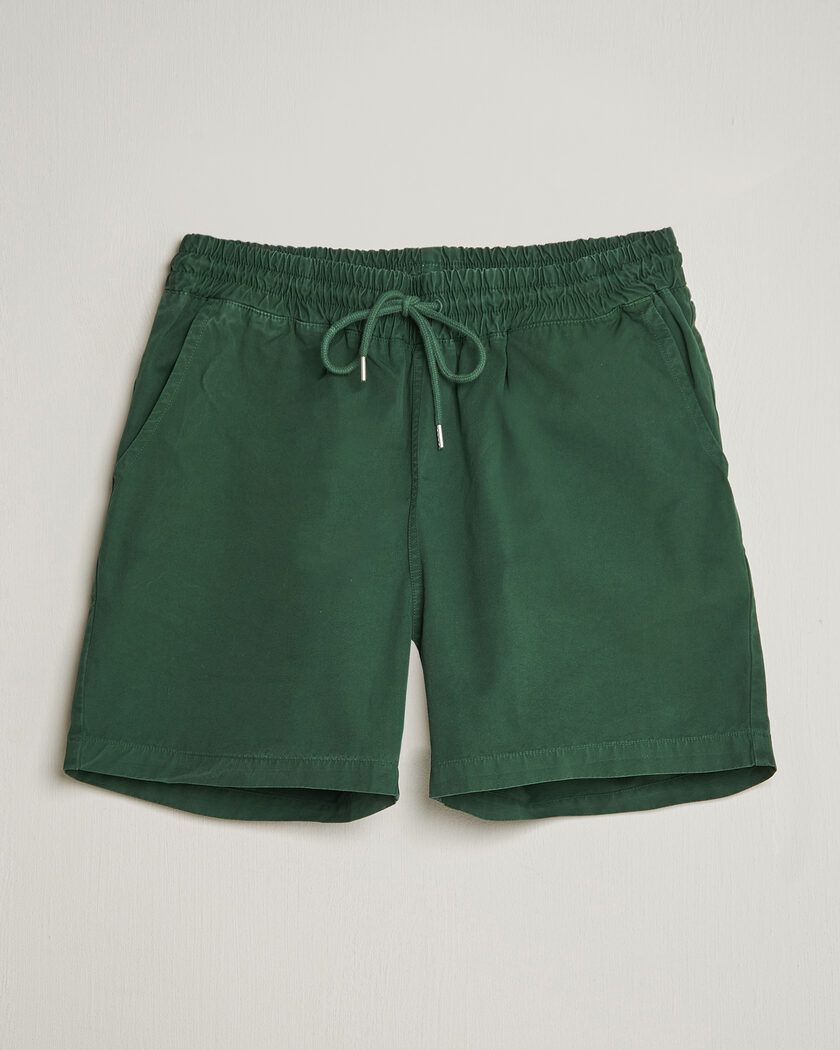Colorful Standard Classic Organic Twill Drawstring Shorts Emerald Green – Grün