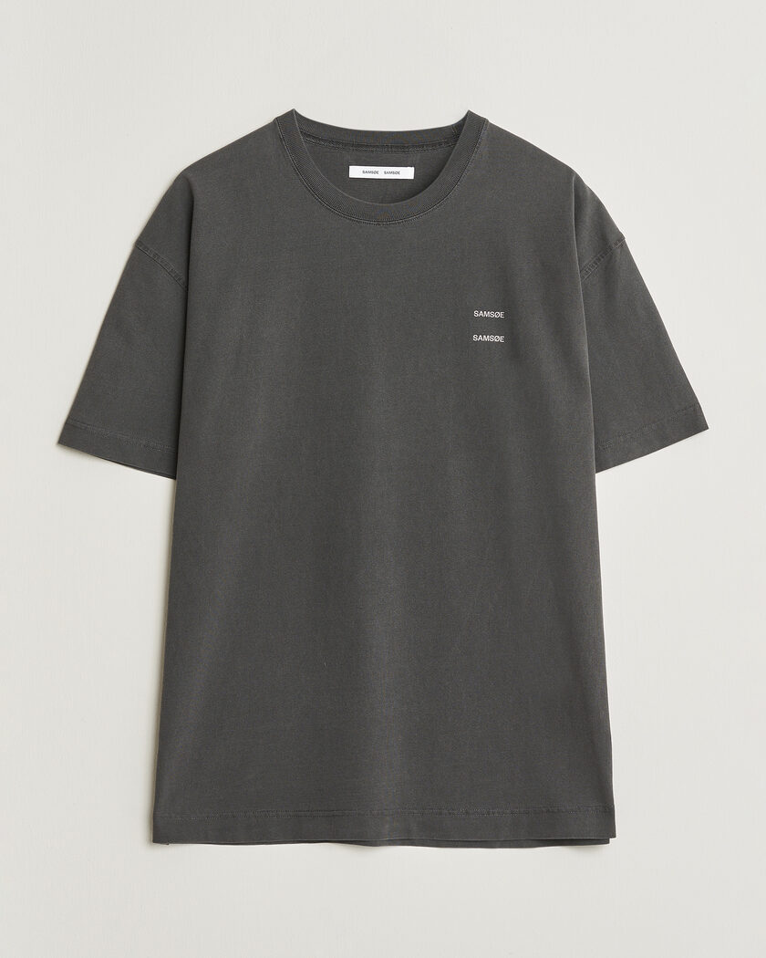 Samsøe Samsøe Joel Washed Organic Cotton T-Shirt Black – Grau