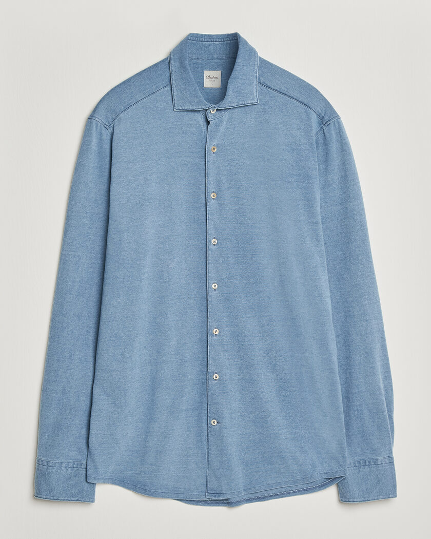 Stenströms Jersey Denim Shirt Blue – Blau