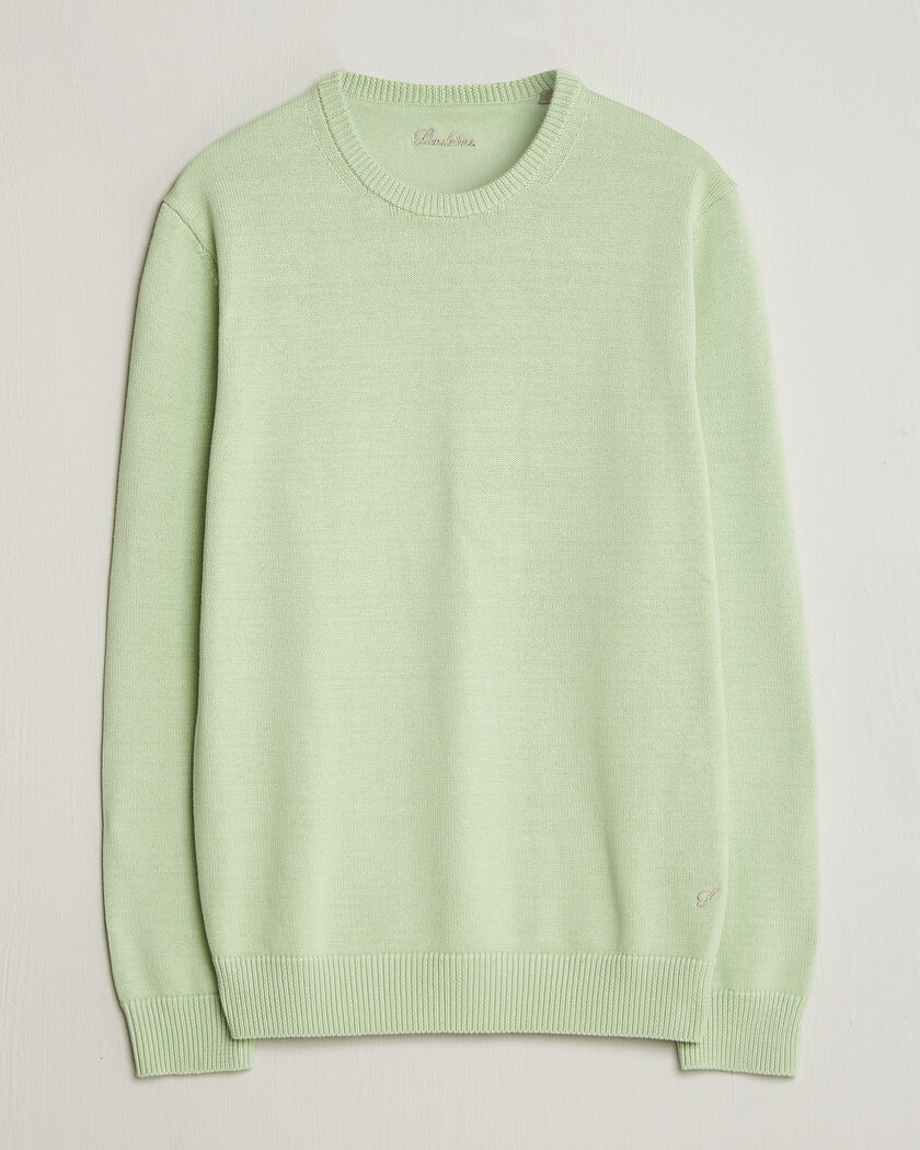 Stenströms Organic Cotton Knitted Sweater Light Green – Grün