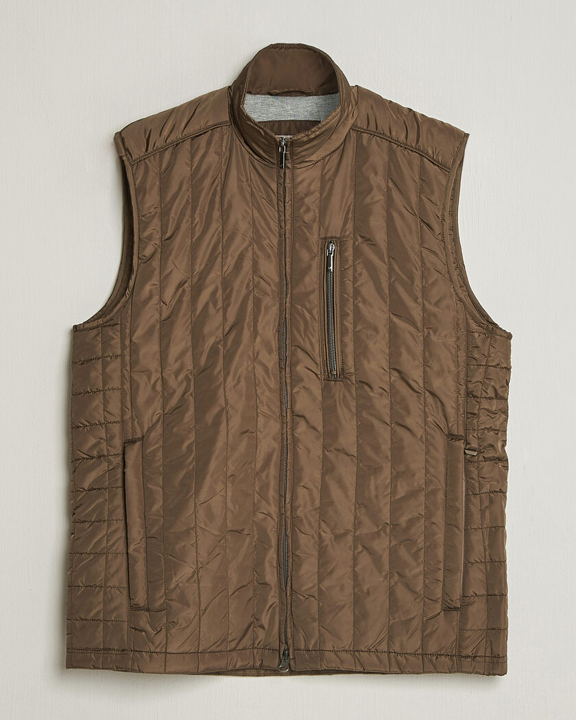 Stenströms Nylon Quilted Light Padded Vest Olive – Grün