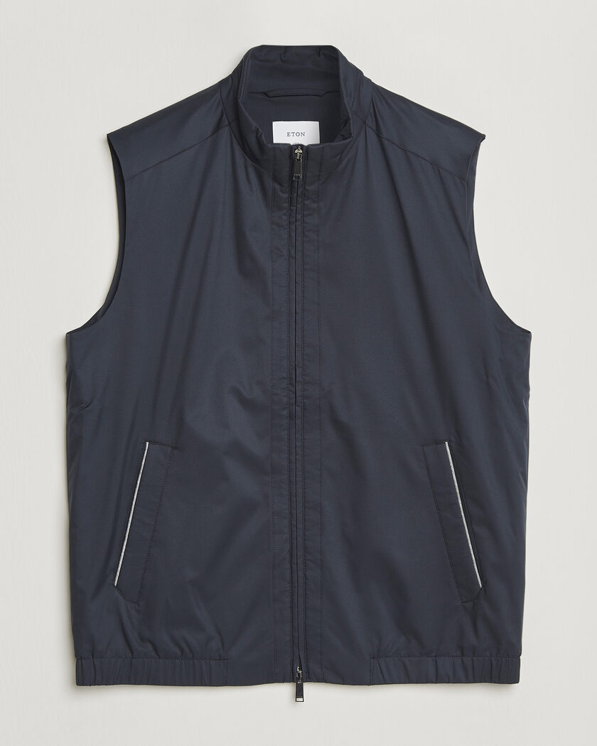 Eton Lightweight Wind Vest Navy Blue – Blau