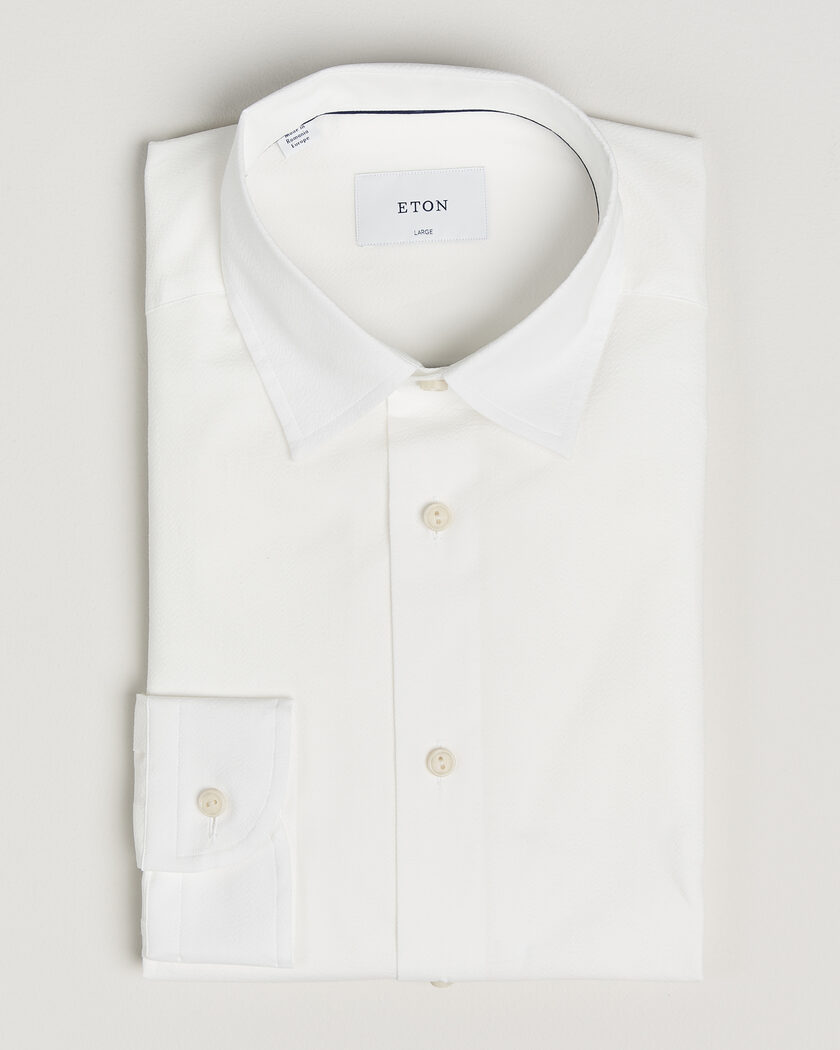 Eton Casual Fit Seersucker Resort Shirt White – Weiß