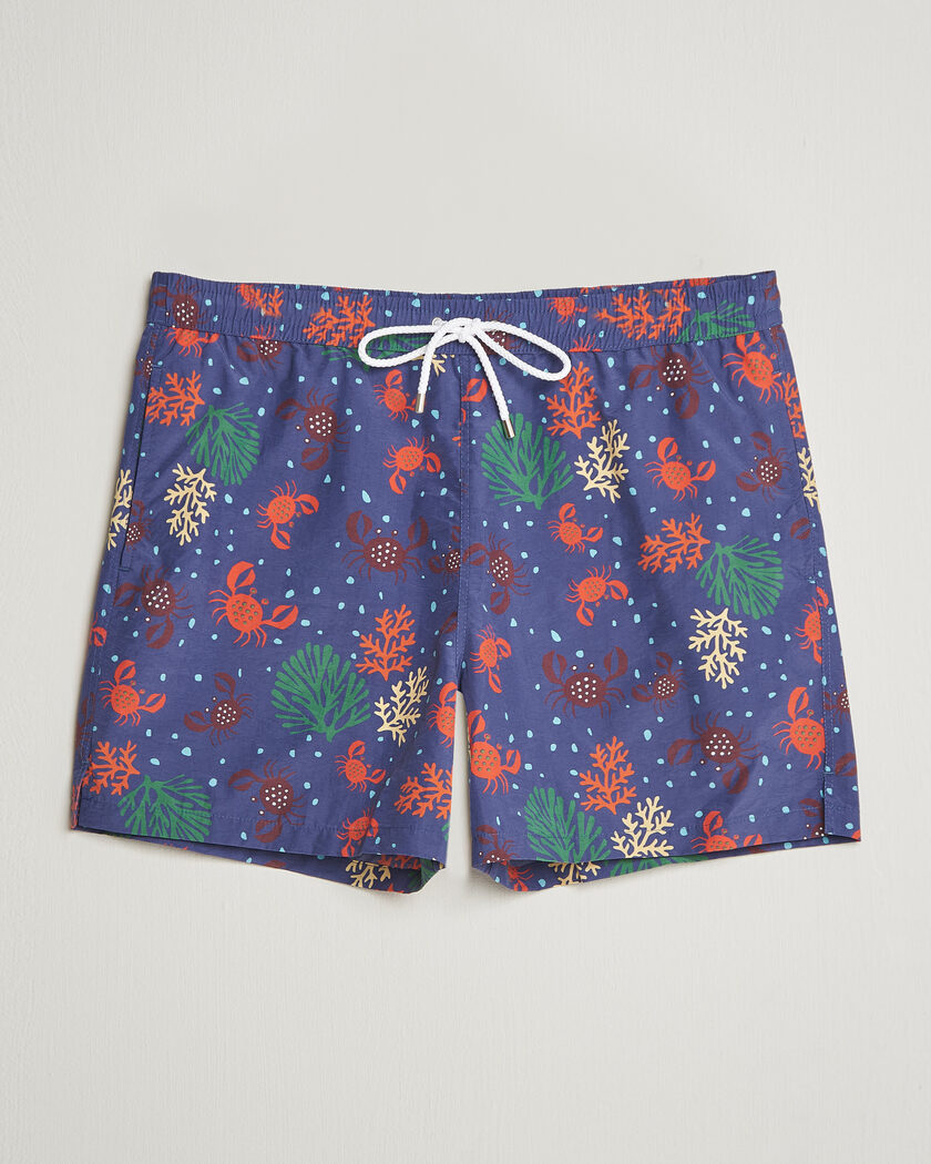Drake's Crabs Drawstring Swimshorts Blue – Blau