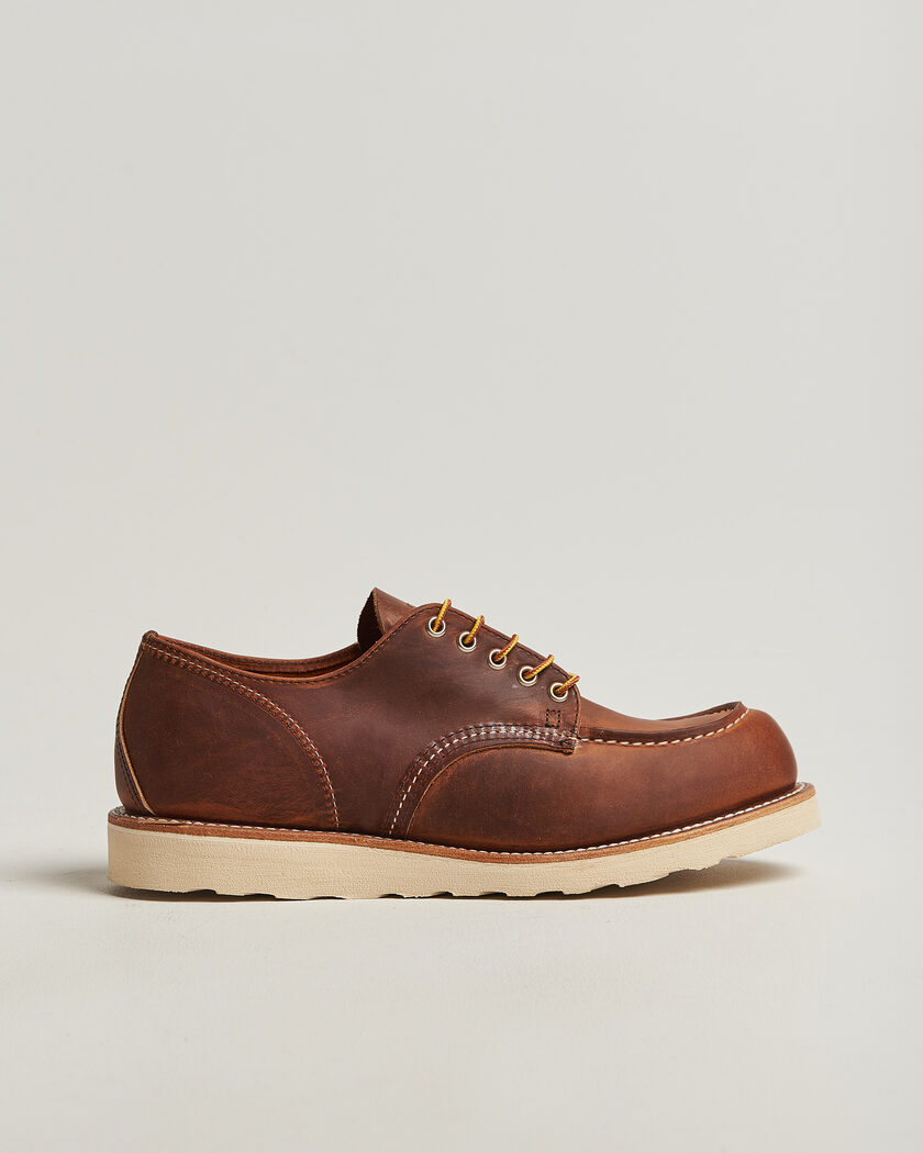 Red Wing Shoes Moc Toe Oxford Copper Rough/Though Leather – Braun