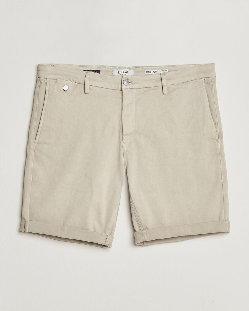 Replay Benni Hyperflex Shorts Ivory – Beige