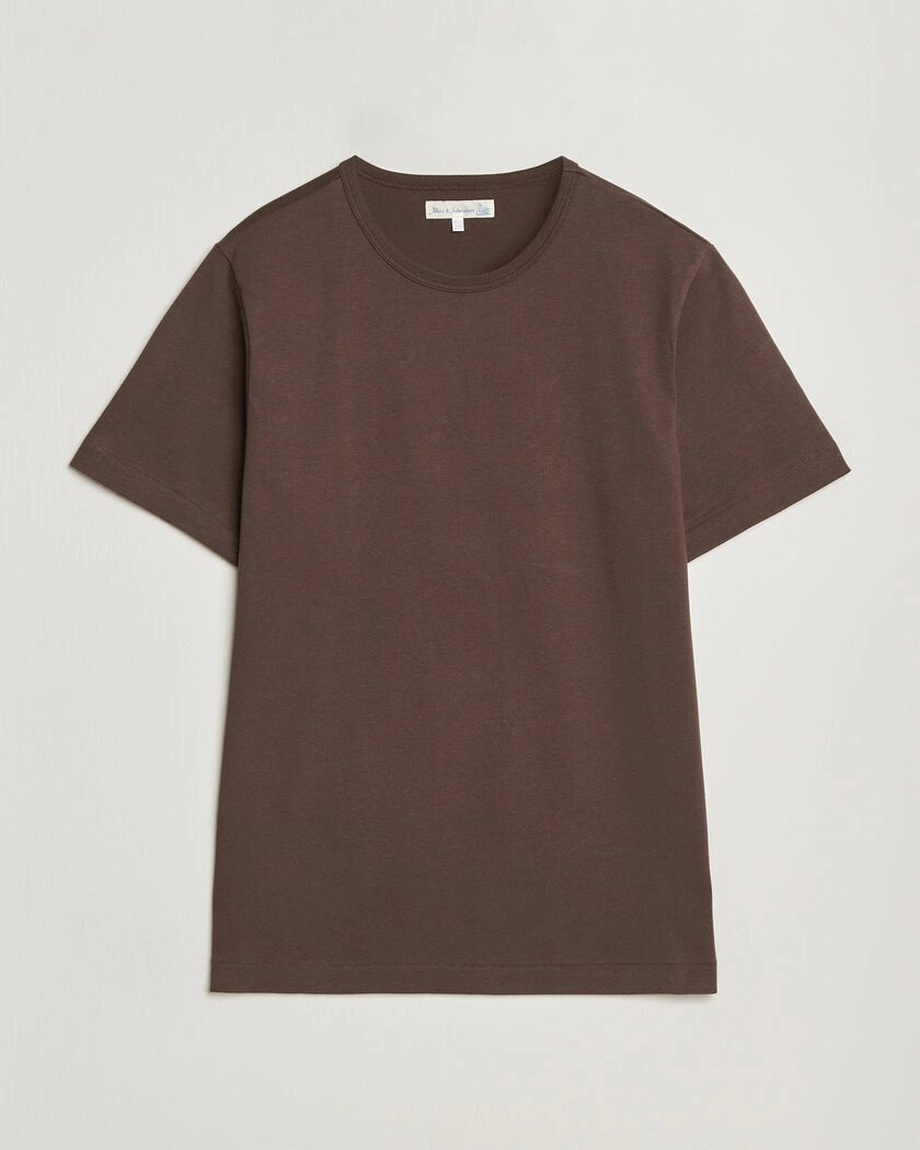 Merz b. Schwanen Classic Fit Sturdy T-Shirt Chocolate – Braun