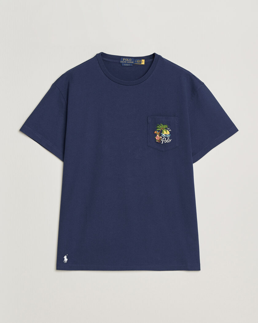 Polo Ralph Lauren Jersey Printed T-Shirt Dark Cobalt – Blau