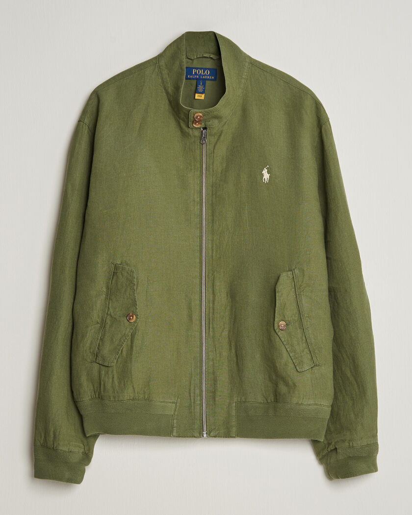 Polo Ralph Lauren Linen Herringbone Windbreaker Garden Trail – Grün