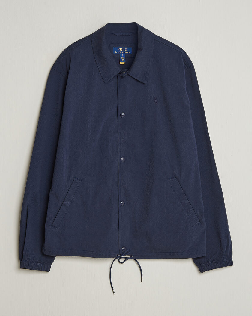 Polo Ralph Lauren Seersucker Windbreaker Jacket Newport Navy – Blau