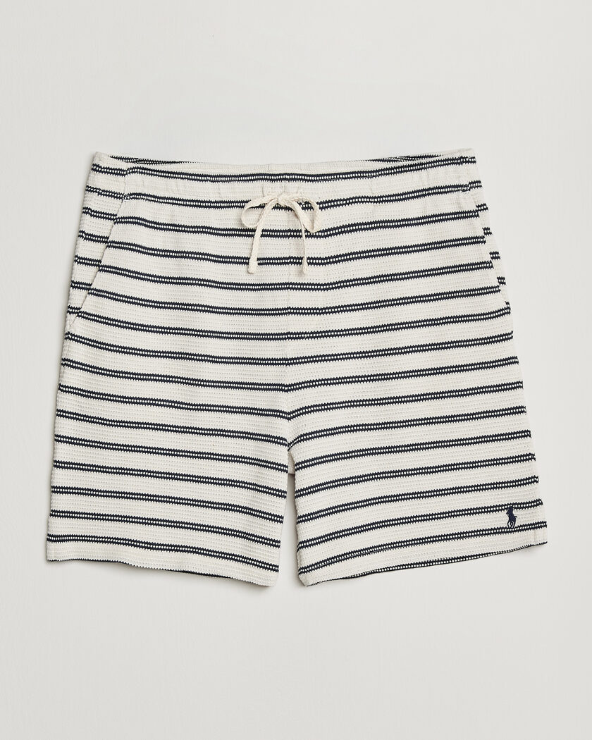  Polo Ralph Lauren Knitted Shorts Pale Cream/Newport Navy – Blau