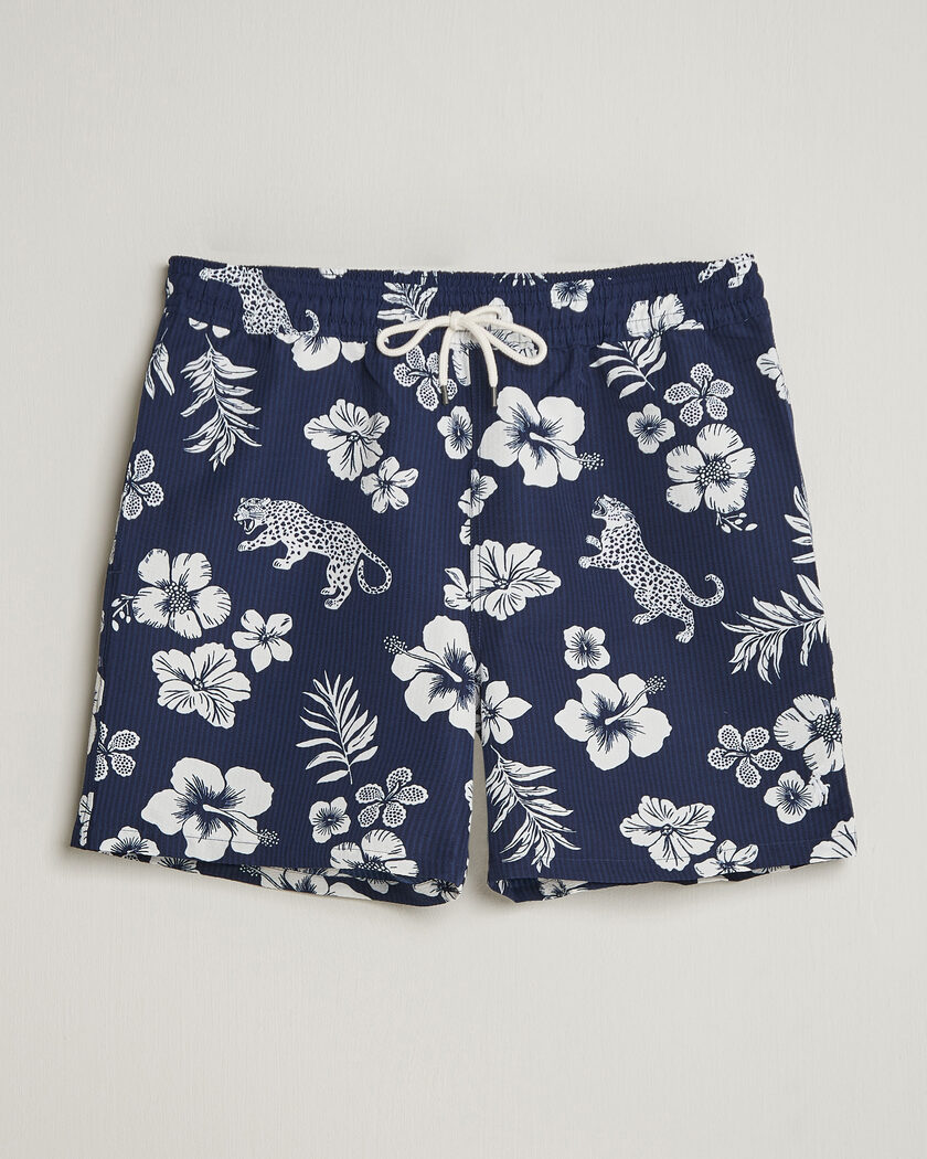 Polo Ralph Lauren Traveler Mid Trunk Seersucker Jaguar Tropical – Blau