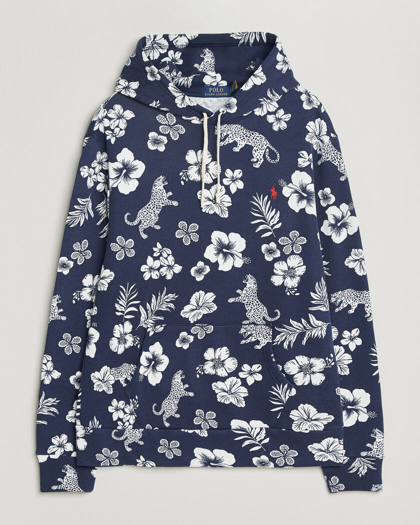 Polo Ralph Lauren Island Terry Hoodie Jaguar Tropical – Blau