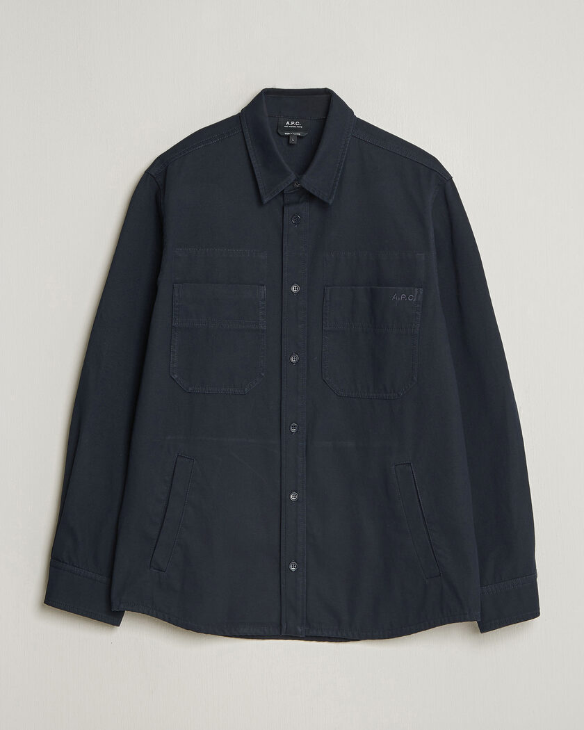 A.P.C. Noah Cotton Overshirt Dark Navy – Blau