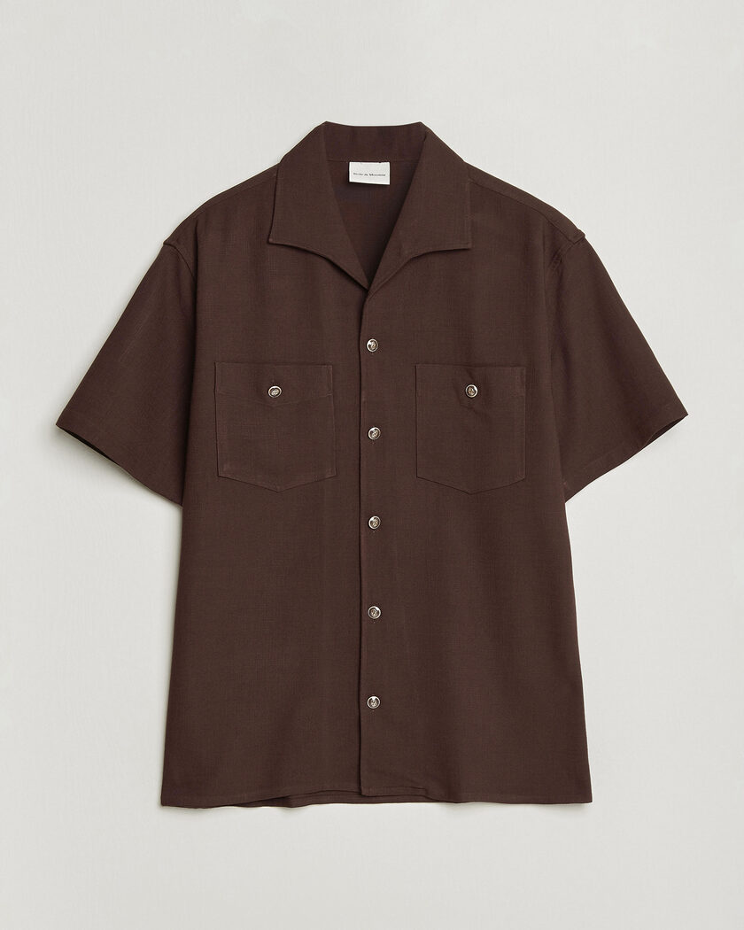 Drôle de Monsieur Viscose Resort Shirt Brown – Braun