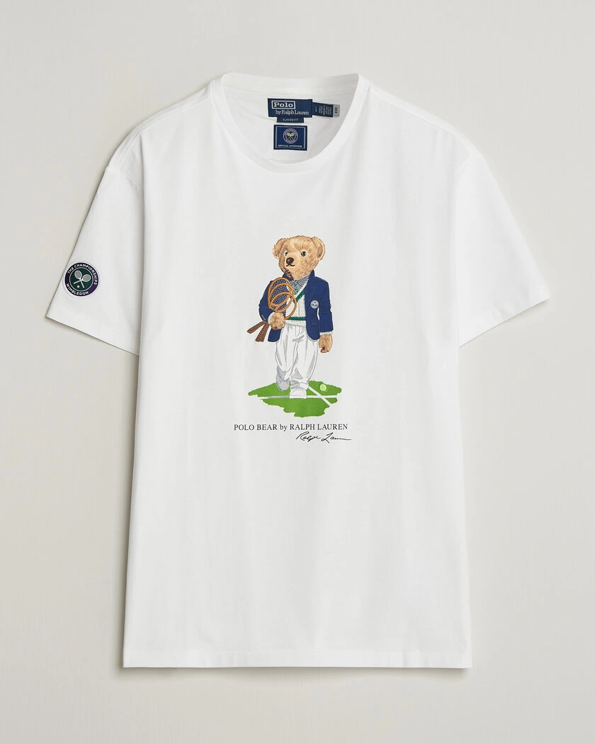 Polo Ralph Lauren Wimbledon Bear Tee White – Weiß