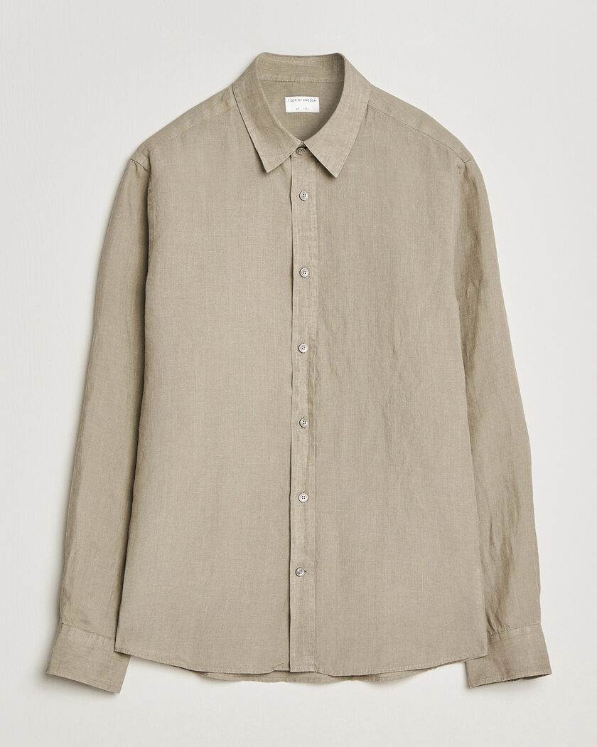 Tiger of Sweden Spenser Linen Shirt Mole – Grau