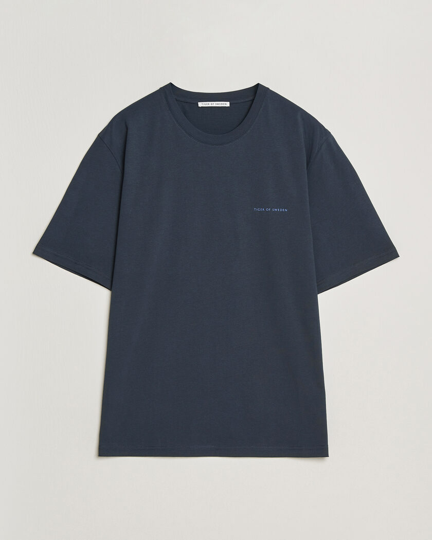 Tiger of Sweden Pro Logo Crew Neck T-Shirt Light Ink – Blau